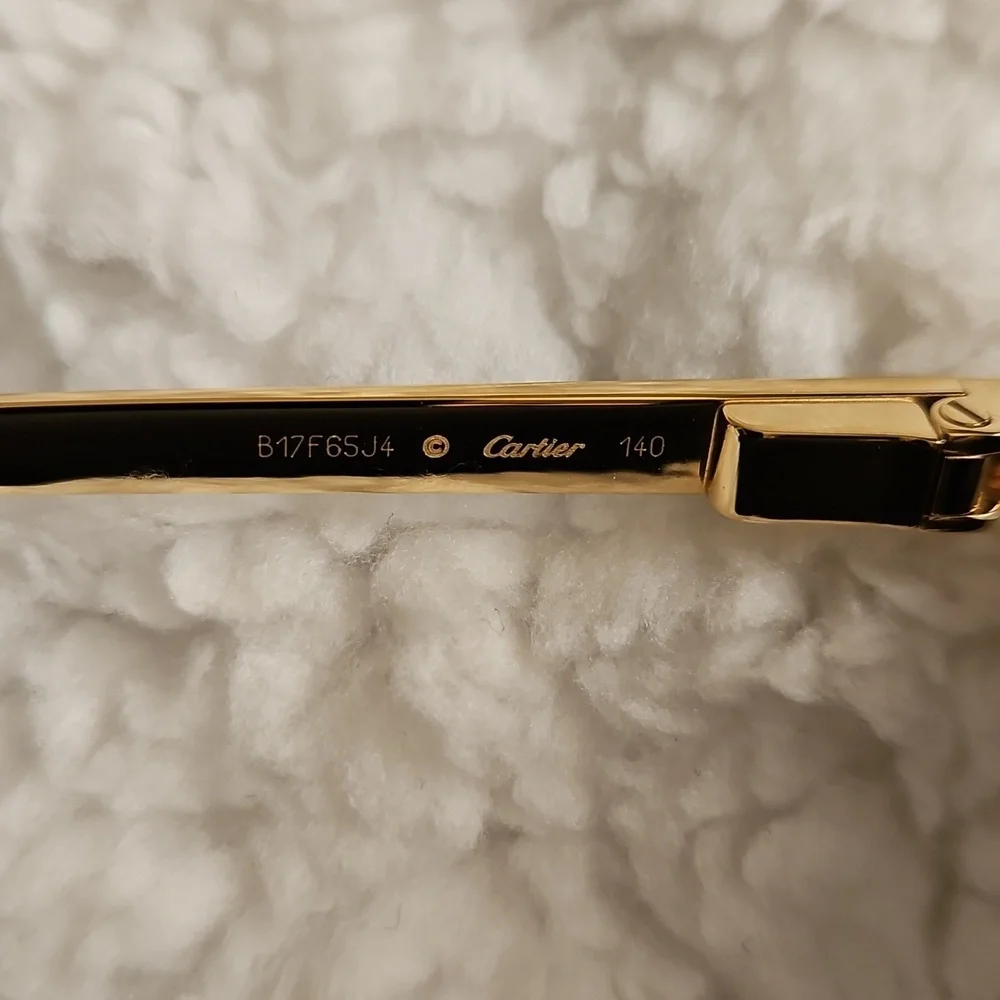 Cartier Gold Frame Sunglasses with Dark Lenses